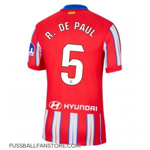 Atletico Madrid Rodrigo De Paul #5 Replik Heimtrikot 2024-25 Kurzarm